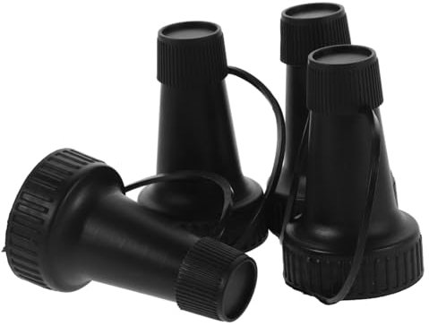 Vaguelly 4pcs Plastic Bottle Pourers Olive Oil Spout Wine Pourer Stopper Small Square Bottles for Kitchen Cooking and Liquor Dispensers