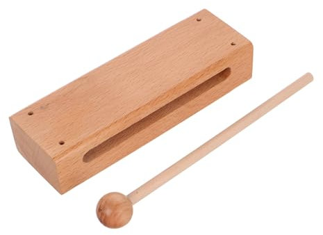 ERINGOGO Holzblock Mit Schlägel Orff Percussion Instrument Für Erwachsene Robuste Konstruktion Für Klassenzimmer Zuhause Authentischer Für Musikalische Früherziehung Traditionelle