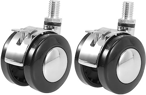 Veemoon 2Pcs Office Chair Wheels with Brake Replacement Caster Wheels for Smooth Rolling Design Non Marking for Hard Floors and Carpets Compatible with Chairs