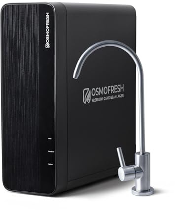 OsmoFresh Flow2 Untertisch-Osmoseanlage | Bis zu 7-fach Filtersystem (DirectFlow) | 800 GPD | Leise & effizient | Automatische Spülfunktion | Einfacher Anschluss | Kalkfreies Trinkwasser