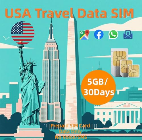 USA unikt data-SIM-kort | 5 GB förbetalt i 30 dagar | hög hastighet 5G/4G/Lte | 3-i-1 SIM | Ingen förpliktelse Ingen registrering krävs | Unika data