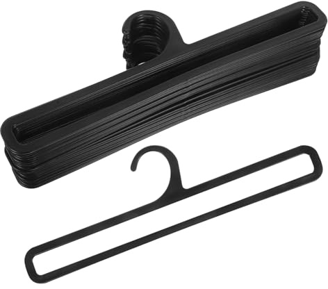 DECORNIJIA Appendiabiti Armadio 20 Pezzi in Plastica Nera per Cintura e Sciarpe Superficie Liscia senza Bave, Organizer Multifunzione per Casa e Guardaroba