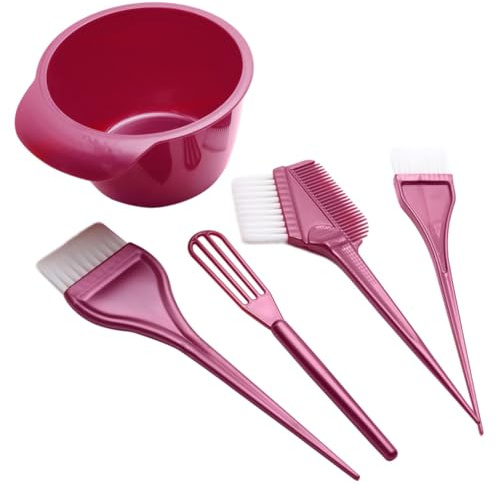 SOESFOUFU Hair Coloring Kit with Mixing Bowl Cream Stirrer and Brush for Professional Beginner Hairdressing Suitable for All Hair Types Easy DIY Dye Application Tools
