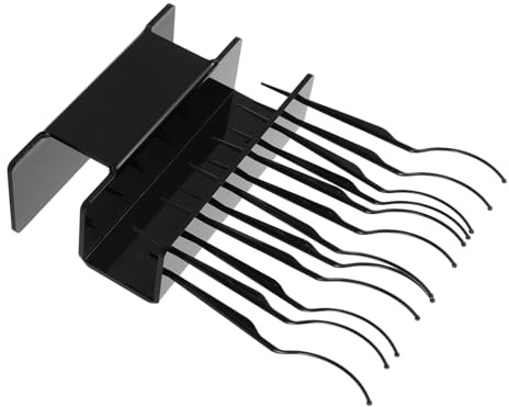 BESTYASH Présentoir Noir Pour Faux Cils Avec Bâtonnets De Présentation Individuels Et Plateau Pour Extensions De Cils