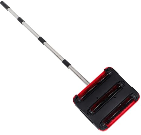 TOBBOMEY Barredora Manual Ajustable para Suelos Escoba Push Sweeper Silenciosa para Alfombras y Ligera y Cómoda Limpia Pelo de Mascotas y Polvo sin Ruido