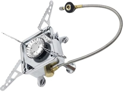 VICASKY Réchaud à Gaz de Camping Portable Ultra Léger avec Brûleur Résistant Haute Température Cuisinière Extérieur Compacte pour Randonnée Pique- et Bivouac