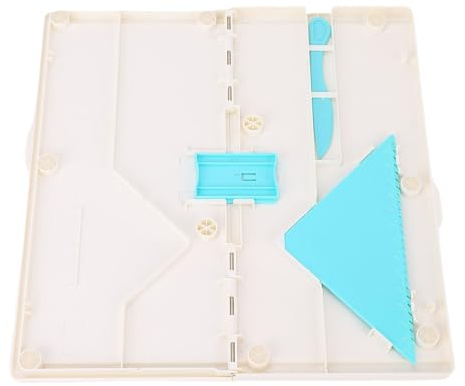 Vvikizy Zusammenklappbares Falzbrett, Gerilltes Design mit Dreieckigem Falzwerkzeug Zum Basteln von Kartenumschlägen, Fotopapier, 320 X 320 Mm, Tragbares Falzbrett aus ABS-Kunststoff