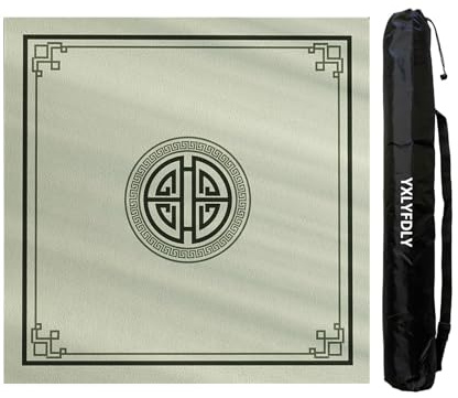 YXLYFDLY Mahjong Mat - Mantel de Mahjong silencioso y con reducción de ruido con respaldo de goma, tapete de juego grande para mahjong, póquer, cartas, juegos de azulejos (85 cm)