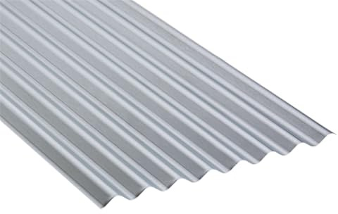 eDecks Corrugated Roofing Sheets - Galvanised Steel - (W) 660mm (L) 8ft - 2440mm - All Weather Roof Panels for Outdoor Garden Shed, Garage, Carport, Storage, Greenhouse - 10 Pack