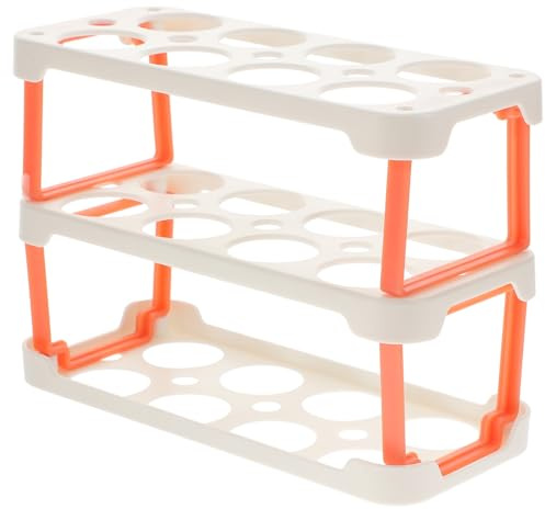 Uonlytech Contenitore per Uova in Plastico per Frigorifero e Congelatore, Organizer Pratico e Sicuro che Mantiene le Uova loro Posto, Facile da Usare e Impilabile Colore Colore Casuale