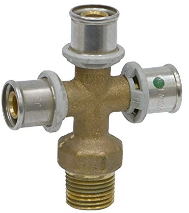 Viega Sanfix P-Kreuzstück, Modell 2118.9, Rotguss, R 1/2 x 16 mm