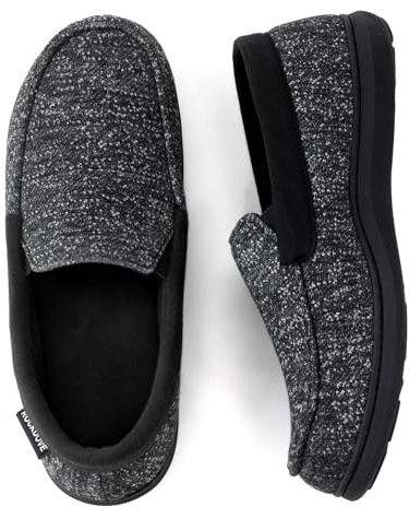 RockDove Men's SILVADUR Anti-Odor Moc Slipper, Size 8 UK Men, Black