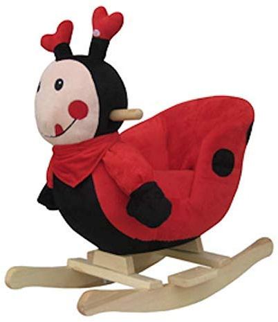NEW Plush LADYBIRD Rocking Chair - Ladybug on Wooden Rockers with Sounds 12m+ **Ladybird WJ-635**