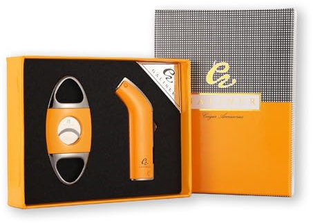 Cofepy Winddichtes Zigarrenschneider Feuerzeuge Set Verstellbar Jetflamme Gasanzünder Feuerzeug Mini Gas Nachfüllbar Outdoor Grill Geschenk
