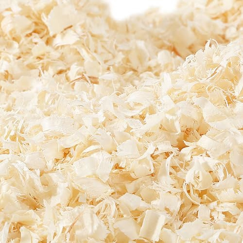 HAOBIN Trucioli per Pialla in Legno, Riccioli di Pino Cembro, Fiocchi di Alta Qualità, Rotoli Sottili per Riempire Pacchetti (100 Grammi)
