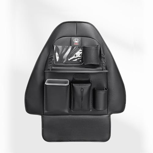 YERUNGT Autositzorganisator mit Faltbar Tisch, Rückenlehnenschutz Auto Kinder, Schutz Wasserdicht Autositz-Rücksitz-Aufbewahrungstasche, Große Aufbewahrungstasche(Black)