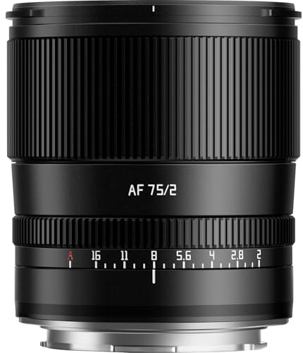 TTARTISAN AF 75mm F2 Vollformat Objektiv L Mount, STM Autofokus Große Blende mit Geklicktem Blendenring Kompatibel mit Panasonic/Lumix/Sigma/Leica L-Mount Kameras