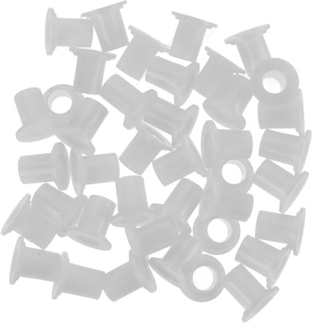 VOSAREA 40 Tapones Laterales de Plástico para Patines de Línea Blancos, Espaciadores de Eje Flexibles Compatibles Ruedas Skate, Accesorios Ideales para Patines