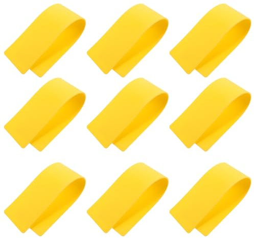 DOITOOL Lot de 10 Marqueurs de Sol PVC Jaunes, Disques Plats pour Marquage Terrain de Tennis et Football, Outils de Signalisation pour Entraînement Sportif en Extérieur, Équipements