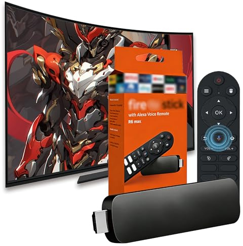 Clé TV Android R6max 16 Go,2+16 Go,Quad-Core IK316,Double Connexion Wi-FI 2,4 GHz + 5 GHz et Bluetooth,boîtier Android TV avec télécommande,clés TV intelligentes pour Le Salon et la Chambre(Noir)