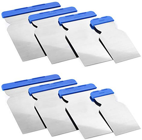 TRISTARcolor 2 x Metallspachtel Japanspachtel Set 4 TLG. für Spachtelmasse Autolack Karosserie