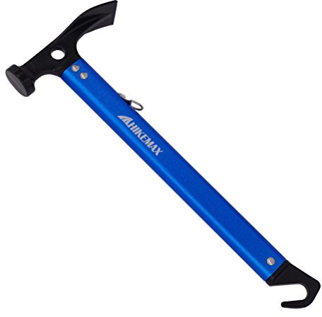 Hikemax Leichter Outdoor-Camping-Hammer aus Aluminium mit Zelthammer zum Entfernen von Zelten, 370 ml