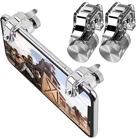 Morza 1 par del teléfono móvil del Juego de Disparo del Joystick apuntar Botón Disparador R11 Tirador de Metal Clave Gamepad de Repuesto para PUBG