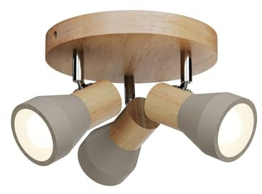 Ceiling Light 'Filiz' dimmable (Scandinavian) in Silver for e.g. Bedroom (3 Light Sources, E14) from Lindby | floodlight, Spotlight