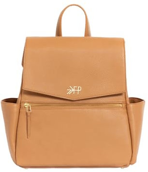 Freshly Picked Wickeltasche, Rucksack Classic Mini II, veganes Leder, Wickelrucksack für Mutter, Damen-Wickeltasche, Babytasche, Hellbraun, One Size (Pack of 1), Classic