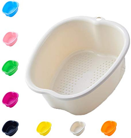 Grande vasca per Pediluvio Plastica Vaschetta Pedicure,per Pedicure Disintossicazione e Massaggio,perfetta per Immergere i Piedi,Può essere Messo a Bagno (White)