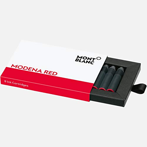 Montblanc Ink Cart, Modena, Rot, 1 Packung = 8 CART PF Marke
