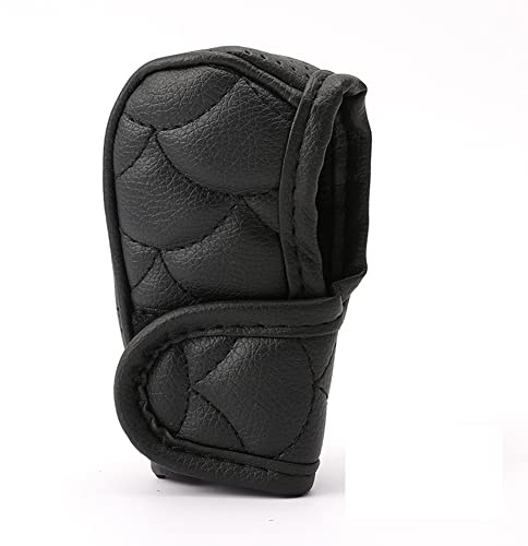 Asudaro Universal Auto Schaltknauf Abdeckung Leder Auto Schaltsack Abdeckung Anti-Rutsch Auto Schaltknauf Stiefel Car Gear Shift Abdeckung Auto Schaltknauf Schutz Auto Innenausstattung,Schwarz