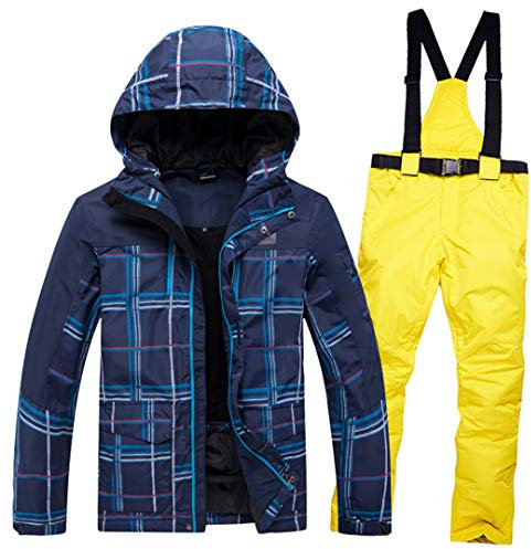 Herren Winter Ski Berg Anzug Snowboard Anzug Skijacke + Abnehmbare Skihose Ski-Set R5 XL