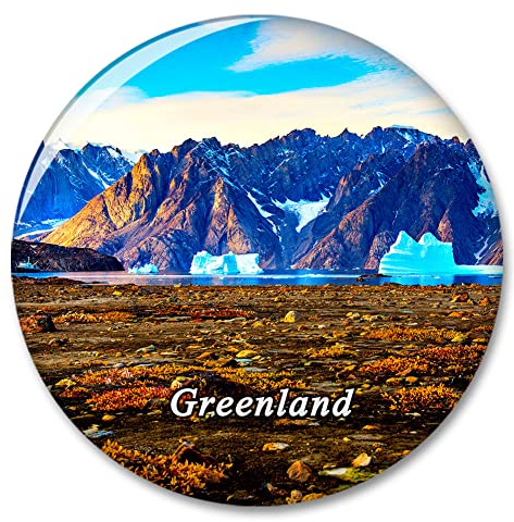 Magnete decorativo per frigorifero e frigorifero della Groenlandia Ghiacciaio della Groenlandia Adesivo da viaggio Souvenir Collezione turistica Città Regalo lavagna cucina
