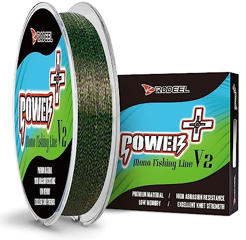 Rodeel Premium Monofile Angelschnur – starke und abriebfeste Mono-Schnur – hochwertiges Nylon-Material Angelschnur 150 m / 300 m / 600 m