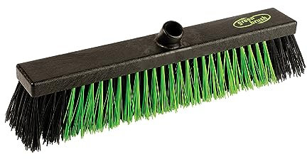 Green Brush Strassenbesen Kehrbesen hart mit steifen Borsten aus Recycling Material - grün