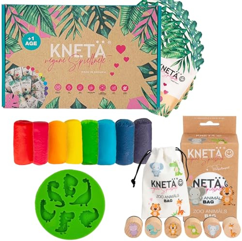 KNETÄ STARTÄR BUNDLES - Vegane Spielknete ab 1 Jahr I Made in Germany I Knetset I Knetzubehör (S)