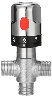 GAJUST 1pc Brass Pipe Thermostatic Mixing Valve Constant Water Temperature Shower Faucet Valve Thermostat Bathroom Kitchen Tap Valve (Color : Type1)