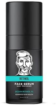 BARBER PRO RETINOL FACE SERUM Overnight Serum Mens Face Moisturiser & Antioxidant Rejuvinate Anti-Ageing Firming Skin Natural Plant Based Vegan Skincare 30ml