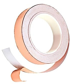 Hohopeti 1roll Guitar Copper Foil Tape for Pickup Shielding Conductive Adhesive Radiation for Musical Instruments