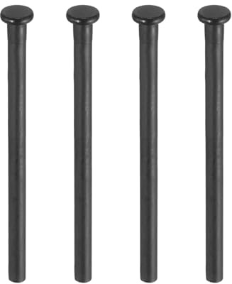 sourcing map Lot de 4 goupilles de charnière de porte de 8,9 cm, amovibles brossées, charnières de sécurité intérieures pour remplacement de porte résidentielle en bois, noir mat
