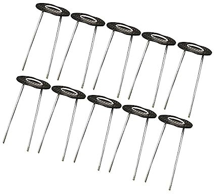 Parliky 50sets Picchetti u Forma Zincati con Rondelle Antiruggine per Ancoraggio Giardino Esterno Fissaggio Teli Tende e Prato Sintetico Accessorio Pratico e Resistente