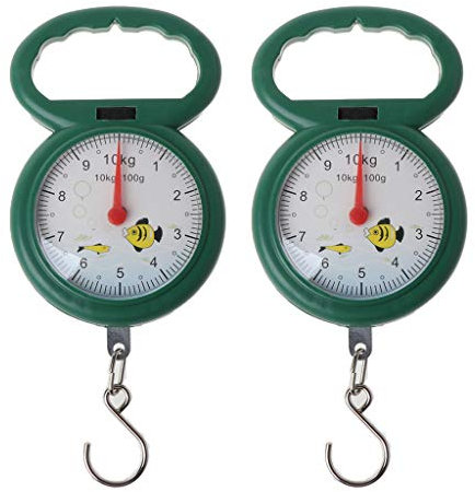 Hängewaage, 10 kg, Federwaage, leicht, für Familie, Einkaufen, Gewicht, Angeln, tragbare Waage, 2 Stück