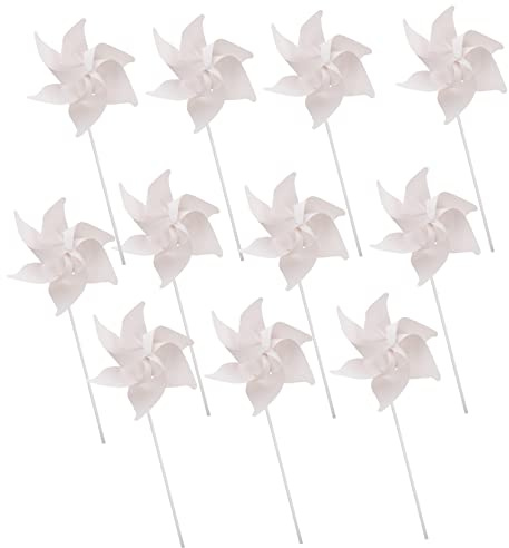 Anneome Moulin à Vent à Peindre pour Garçon et Filles, 10 Pièces, Papier Épais Solide, Jouet Éducatif DIY, Activité Créative Maternelle, Loisirs Peinture et Bricolage Extérieur