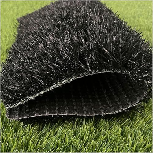 Kunstrasen für Spielplätze und Gartendekoration, Kunstrasenteppich für Rasen, Landschaft und Terrassen, ideal für Hochzeitsdekoration, 47,28 x 78,2 cm, Schwarz