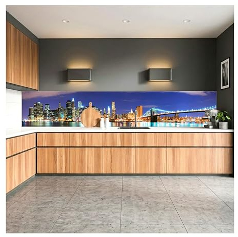 Dimex Küchenrückwand Folie Selbstklebend Manhattan 420 x 60 cm | Klebefolie - Dekofolie - Spritzschutz für Küche | Made in EU