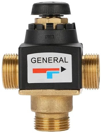 DNMBVQJB Valvola miscelatrice termostatica a Tre Vie DN20 con Filettatura Maschio Valvola miscelatrice in Ottone for Piccola circolazione di Riscaldamento a Pavimento
