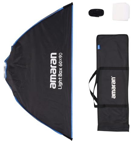 Amaran Light Box 60x90 Square Bowens Mount Softbox,Included Difusion,Light Control Grid and Carrying Bag for 200X/300C/150C/100D
