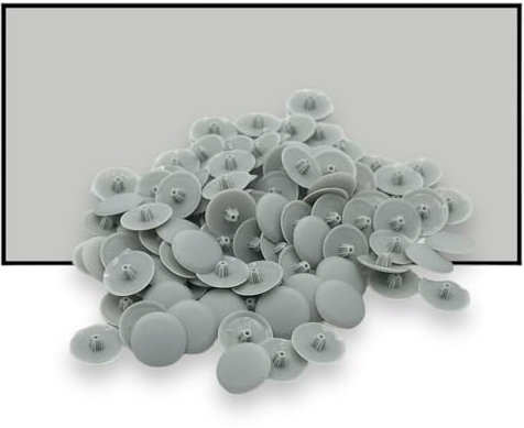 Bifix™ LIGHT GREY Screw Pozi Phillips Cover Caps Snap On 6-8g Pz2 Ph2 Push Fix Screws - Pack of 100