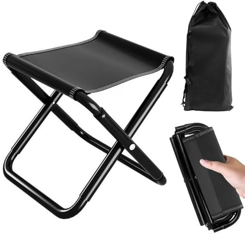 YushengTai Campinghocker Faltbar, 30cm Tragbar Klapphocker Faltbar 150 kg mit Tragetasche, Verdickter Kohlenstoffstahlrohr Camping Hocker Faltbar für Angeln, Gartenarbeit und Strand